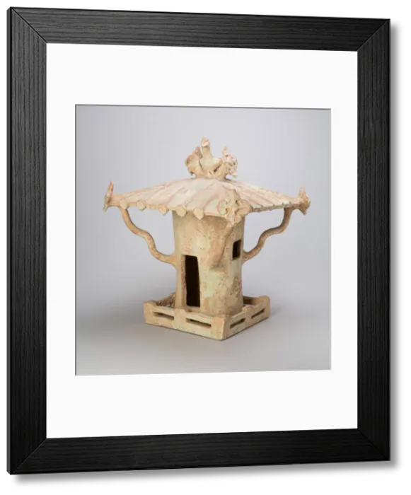 Framed Print : Top Story of a Tower (Tomb Model), Eastern Han dynasty (A. D. 25-220). Creator: Unknown Framed Print : Top Story of a Tower (Tomb Model), Eastern Han dynasty (A. D. 25-220). Creator: Unknown