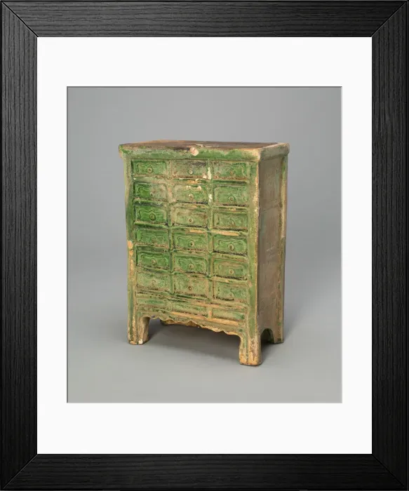 Framed Print : Miniature Chest with Drawers (Mingqi), Ming dynasty (1368-1644). Creator: Unknown Framed Print : Miniature Chest with Drawers (Mingqi), Ming dynasty (1368-1644). Creator: Unknown