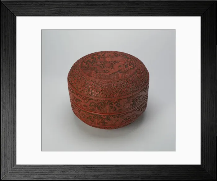 Framed Print : Covered Box, Ming dynasty (1368-1644), Jiajing reign mark and period (1522-1567) Framed Print : Covered Box, Ming dynasty (1368-1644), Jiajing reign mark and period (1522-1567)