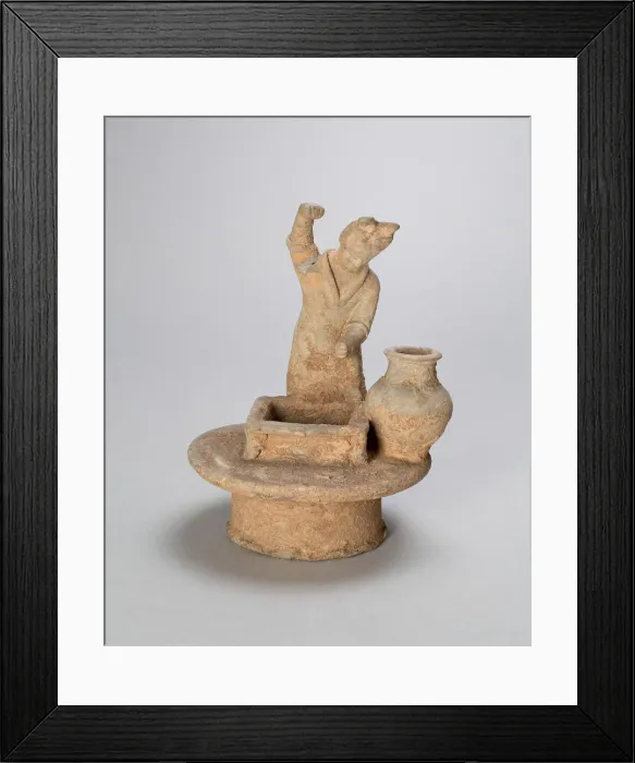 Framed Print : Woman Standing Over a Well, Northern Wei Dynasty (386-535) Framed Print : Woman Standing Over a Well, Northern Wei Dynasty (386-535)