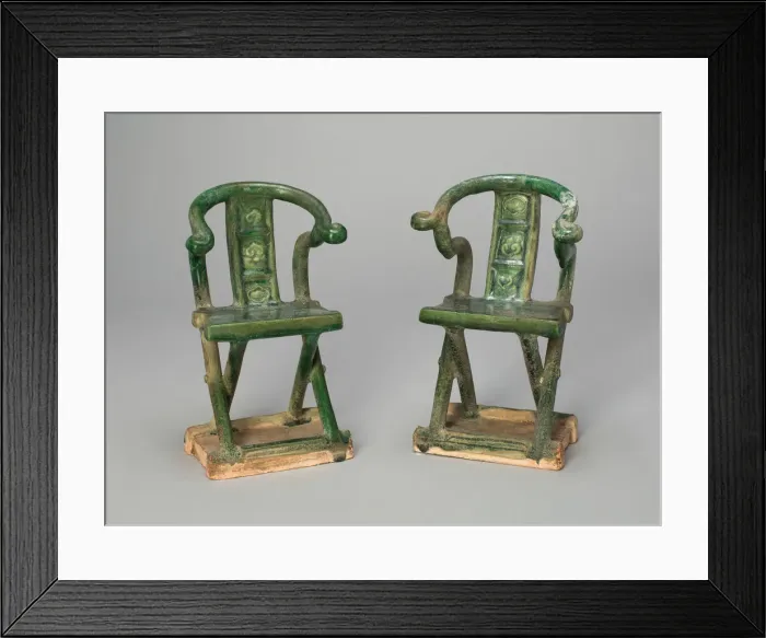 Framed Print : Miniature Folding Chairs (Mingqi), Ming dynasty (1368-1644). Creator: Unknown Framed Print : Miniature Folding Chairs (Mingqi), Ming dynasty (1368-1644). Creator: Unknown