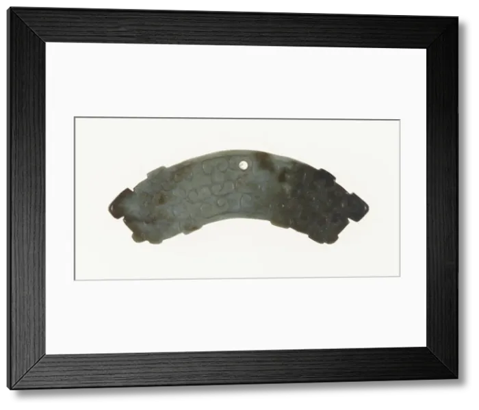Framed Print : Arc-shaped Pendant (huang), Eastern Zhou dynasty, c. 770-256 BC 6th-5th century B. C Framed Print : Arc-shaped Pendant (huang), Eastern Zhou dynasty, c. 770-256 BC 6th-5th century B. C