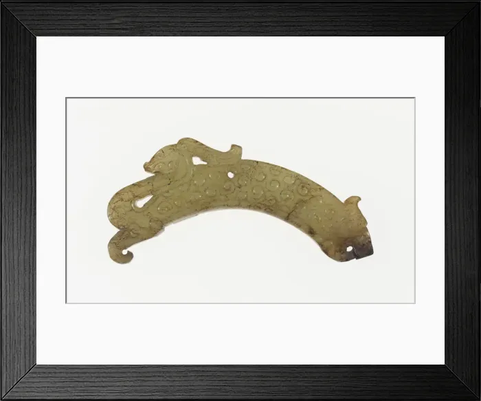 Framed Print : Dragon Pendant, Eastern Zhou dynasty, c. 770-256 BC 4th-3rd century B. C. Creator: Unknown Framed Print : Dragon Pendant, Eastern Zhou dynasty, c. 770-256 BC 4th-3rd century B. C. Creator: Unknown