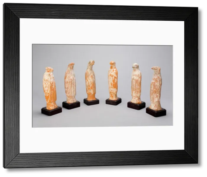 Framed Print : Six Zodiac Figures, Wei dynasty (386-550). Creator: Unknown Framed Print : Six Zodiac Figures, Wei dynasty (386-550). Creator: Unknown
