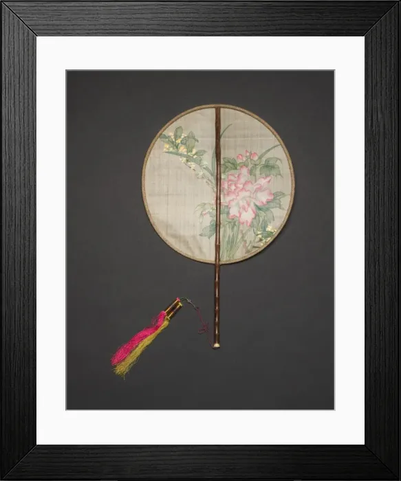 Framed Print : Flowers and Leaves, Qing dynasty (1644-1911), 19th century. Creator: Unknown Framed Print : Flowers and Leaves, Qing dynasty (1644-1911), 19th century. Creator: Unknown