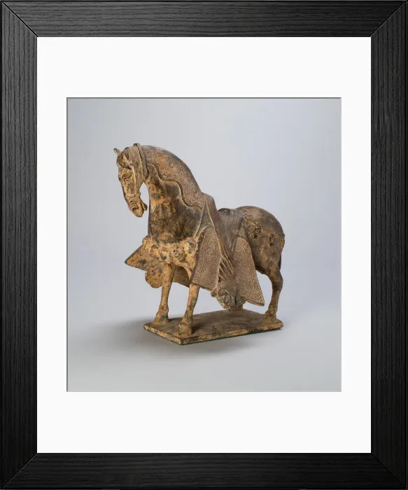 Framed Print : Caparisoned Horse, Northern Wei dynasty (386-535), early 6th century. Creator: Unknown Framed Print : Caparisoned Horse, Northern Wei dynasty (386-535), early 6th century. Creator: Unknown