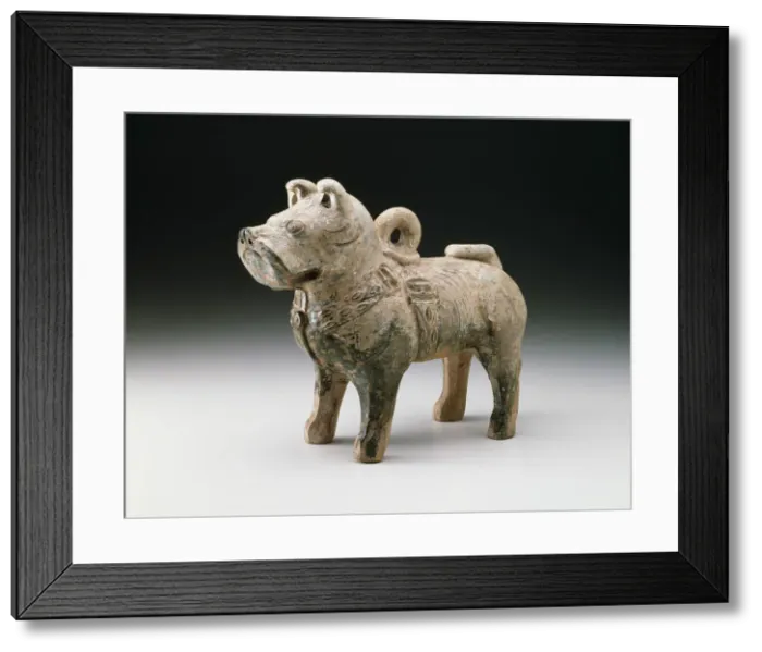 Framed Print : Mastiff (Tomb Figurine), Eastern Han dynasty (A. D. 25-220), 2nd century. Creator: Unknown Framed Print : Mastiff (Tomb Figurine), Eastern Han dynasty (A. D. 25-220), 2nd century. Creator: Unknown