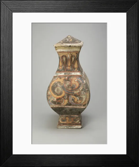 Framed Print : Square-Sectioned Jar (Fanghu), Western Han dynasty (206 B. C. -A. D. 9). Creator: Unknown Framed Print : Square-Sectioned Jar (Fanghu), Western Han dynasty (206 B. C. -A. D. 9). Creator: Unknown