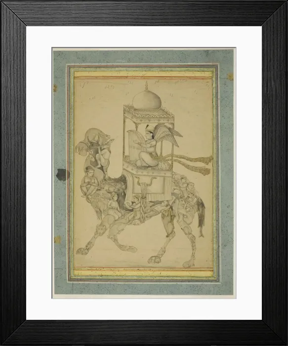 Framed Print : Angel (Peri) Riding a Composite Camel, c. 1700. Creator: Unknown Framed Print : Angel (Peri) Riding a Composite Camel, c. 1700. Creator: Unknown
