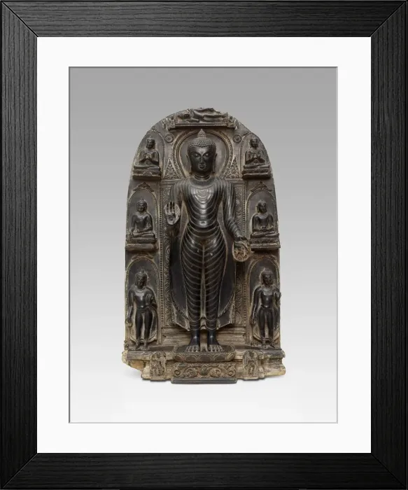 Framed Print : Eight Great Events from the Life of the Buddha, Pala period, 10th century Framed Print : Eight Great Events from the Life of the Buddha, Pala period, 10th century