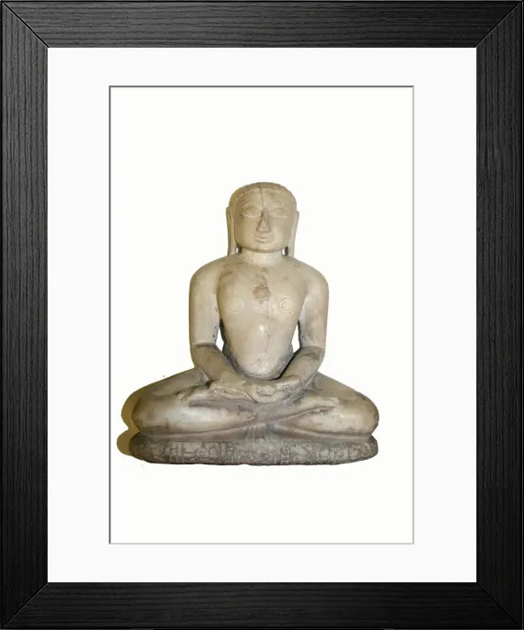 Framed Print : Jaina Tirthankara Seated in Meditation (Dhyanamudra), 15th century. Creator: Unknown Framed Print : Jaina Tirthankara Seated in Meditation (Dhyanamudra), 15th century. Creator: Unknown