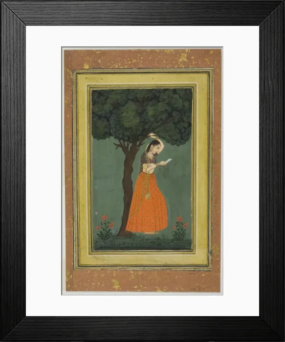 Framed Print : Woman Grasping Tree Branch, 18th / 19th century. Creator: Unknown Framed Print : Woman Grasping Tree Branch, 18th / 19th century. Creator: Unknown