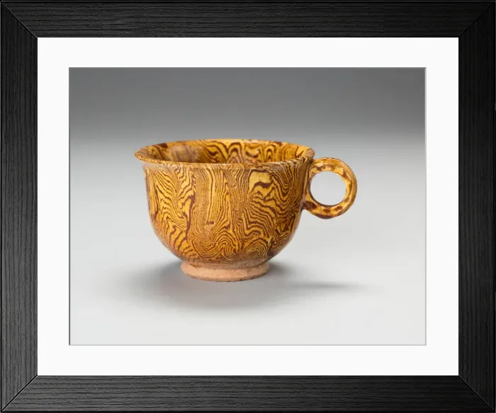 Framed Print : Ring-Handled Cup, Tang dynasty (618-906). Creator: Unknown Framed Print : Ring-Handled Cup, Tang dynasty (618-906). Creator: Unknown