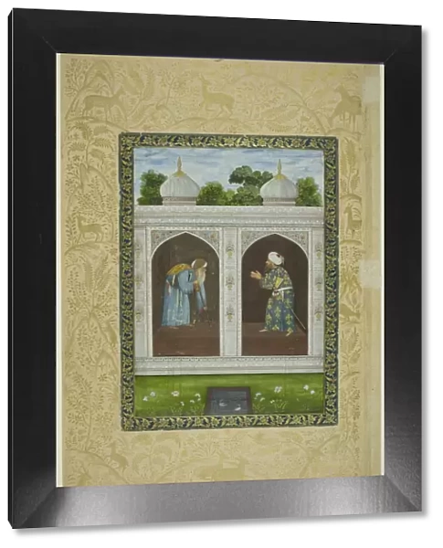 Album Page with Two Sheikhs, Safavid dynasty and Mughal empire, 16th  /  17th century
