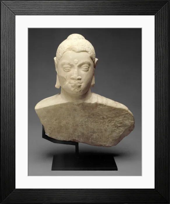 Framed Print : Bust of Buddha, c. 3rd century. Creator: Unknown Framed Print : Bust of Buddha, c. 3rd century. Creator: Unknown
