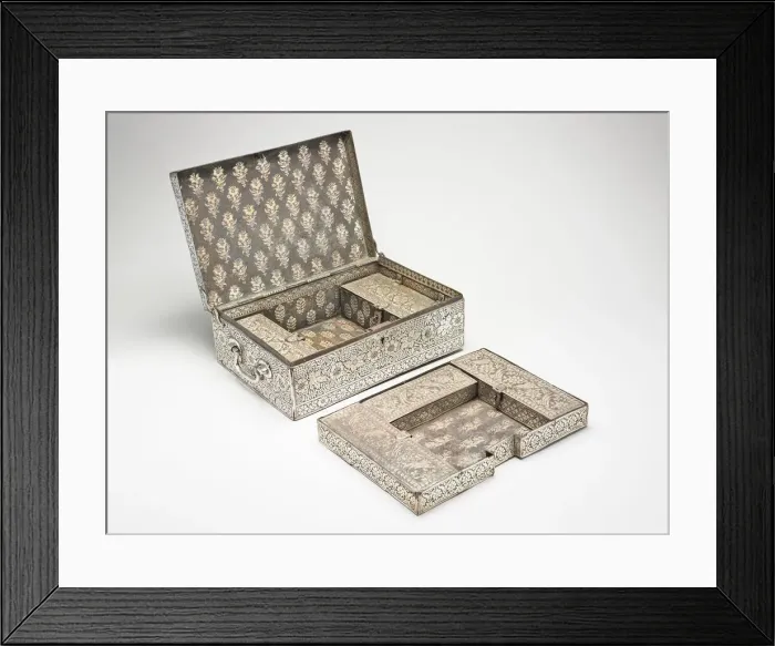 Framed Print : Fitted Chest with Floral and Grape-Leaf Motifs, 18th / 19th century. Creator: Unknown Framed Print : Fitted Chest with Floral and Grape-Leaf Motifs, 18th / 19th century. Creator: Unknown