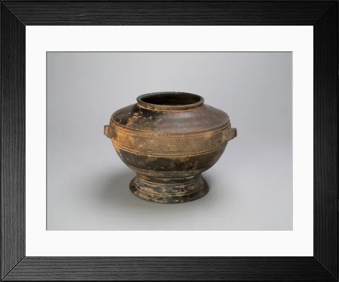 Framed Print : Footed Jar, Shang dynasty (c. 1600-1050 B. C. ). Creator: Unknown Framed Print : Footed Jar, Shang dynasty (c. 1600-1050 B. C. ). Creator: Unknown