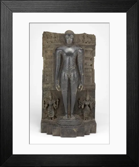 Framed Print : Jaina Tirthankara Chandraprabha Standing in Meditation (Kayotsarga), 12th century Framed Print : Jaina Tirthankara Chandraprabha Standing in Meditation (Kayotsarga), 12th century