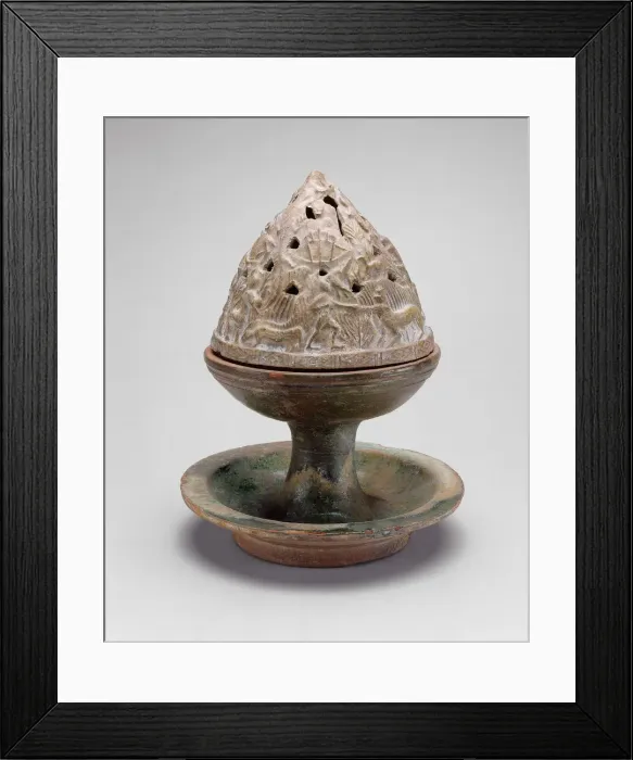 Framed Print : Mountain-Shaped Incense Burner (Boshan Xianglu), Western Han dynasty (206 B. C. -A. D. 9) Framed Print : Mountain-Shaped Incense Burner (Boshan Xianglu), Western Han dynasty (206 B. C. -A. D. 9)