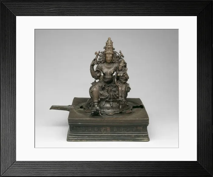 Framed Print : God Shiva Seated with His Consort Parvati, 14th century. Creator: Unknown Framed Print : God Shiva Seated with His Consort Parvati, 14th century. Creator: Unknown