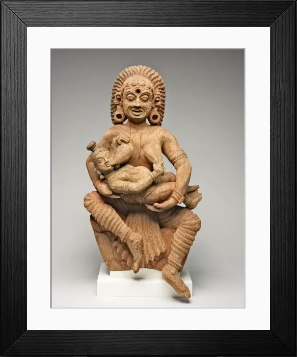 Framed Print : The Infant Krishna Killing the Ogress Putana, 17th century. Creator: Unknown Framed Print : The Infant Krishna Killing the Ogress Putana, 17th century. Creator: Unknown