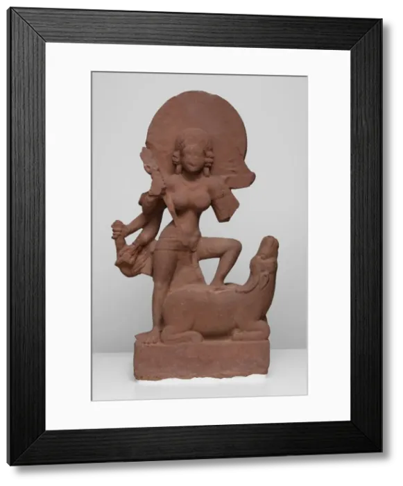 Framed Print : Goddess Durga Slaying the Buffalo Demon (Mahishasuramardini), 6th century Framed Print : Goddess Durga Slaying the Buffalo Demon (Mahishasuramardini), 6th century