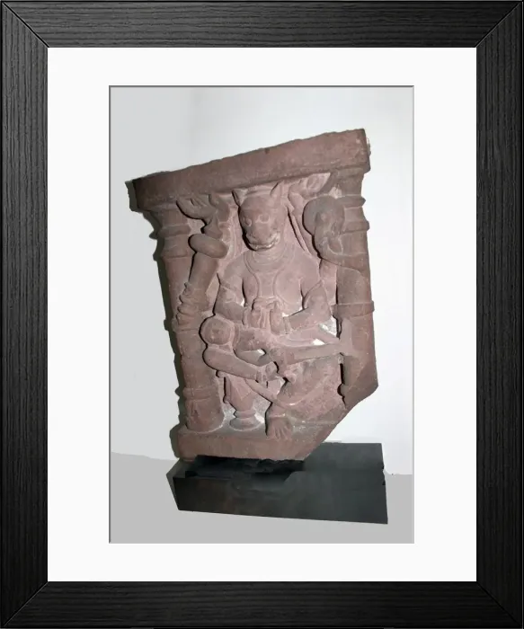 Framed Print : Man-Lion Incarnation of God Vishnu (Narasimha) Disemboweling King Hiranykashipu, 10th Framed Print : Man-Lion Incarnation of God Vishnu (Narasimha) Disemboweling King Hiranykashipu, 10th
