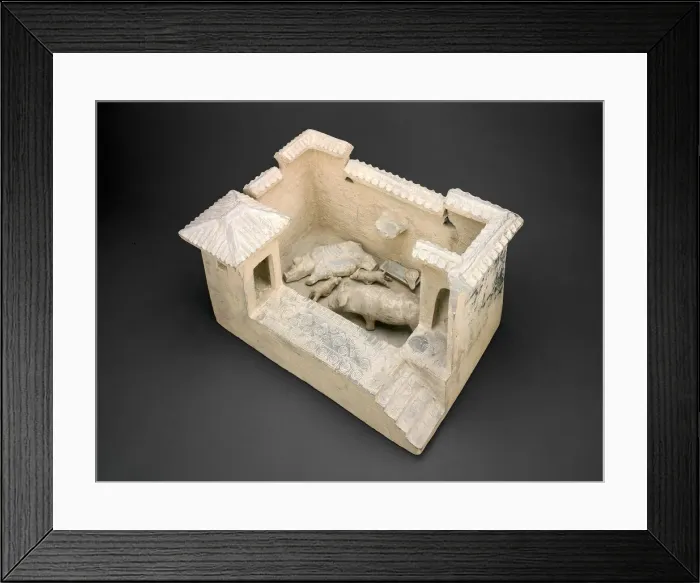 Framed Print : Pigsty and Latrines, Han dynasty (206 B. C. -A. D. 220), 1st century B. C. / A. D Framed Print : Pigsty and Latrines, Han dynasty (206 B. C. -A. D. 220), 1st century B. C. / A. D