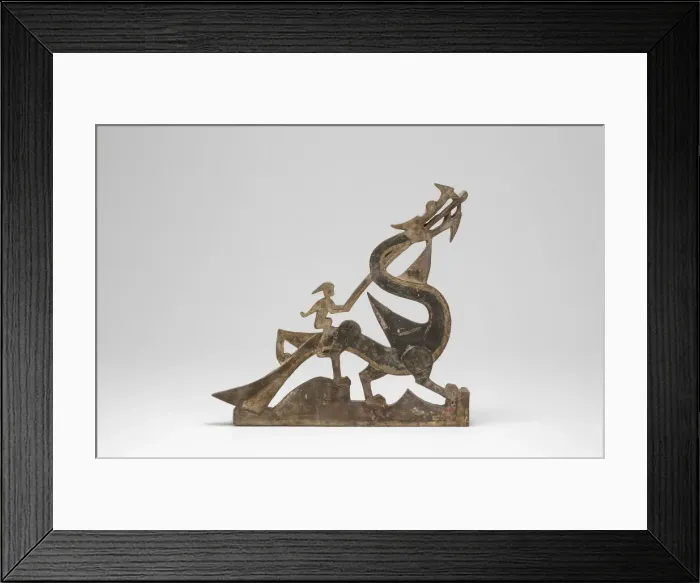 Framed Print : Immortals Riding Dragons: Section of a Tomb Pediment, Han dynasty, 1st century B. C. / A. D Framed Print : Immortals Riding Dragons: Section of a Tomb Pediment, Han dynasty, 1st century B. C. / A. D