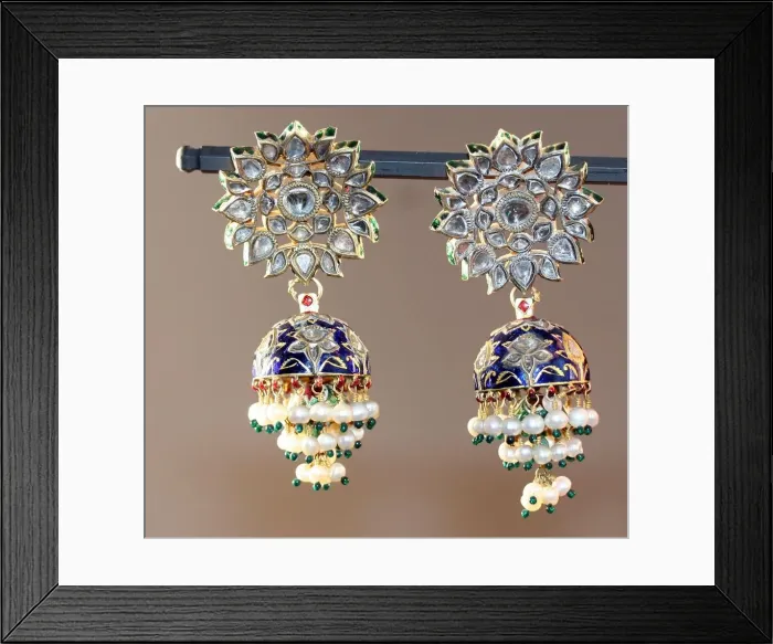 Framed Print : Earrings (Karanphul Jhumka), 18th  /  19th cenury. Creator: Unknown