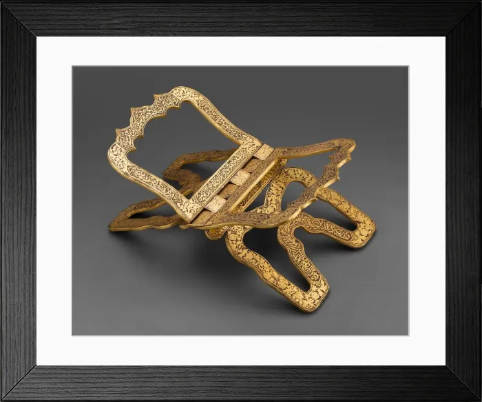 Framed Print : A folding Qur an stand, 19th century. Creator: Unknown Framed Print : A folding Qur an stand, 19th century. Creator: Unknown