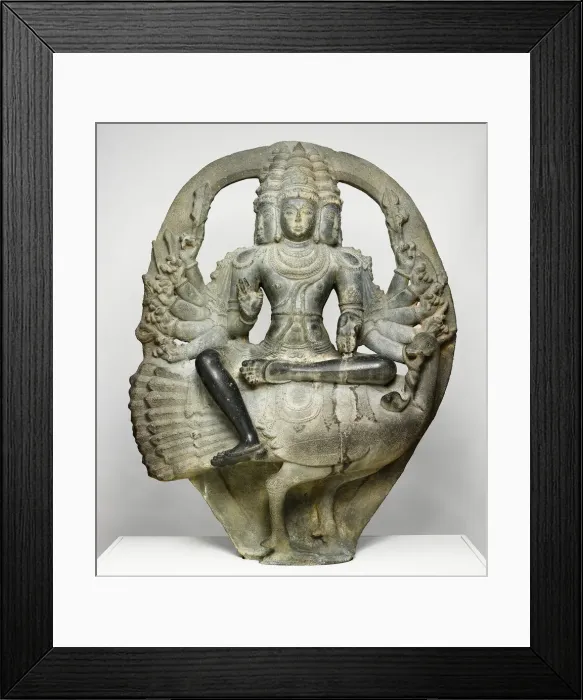 Framed Print : Karttikeya, Commander of the Divine Army, Seated on a Peacock, Ganga Period Framed Print : Karttikeya, Commander of the Divine Army, Seated on a Peacock, Ganga Period