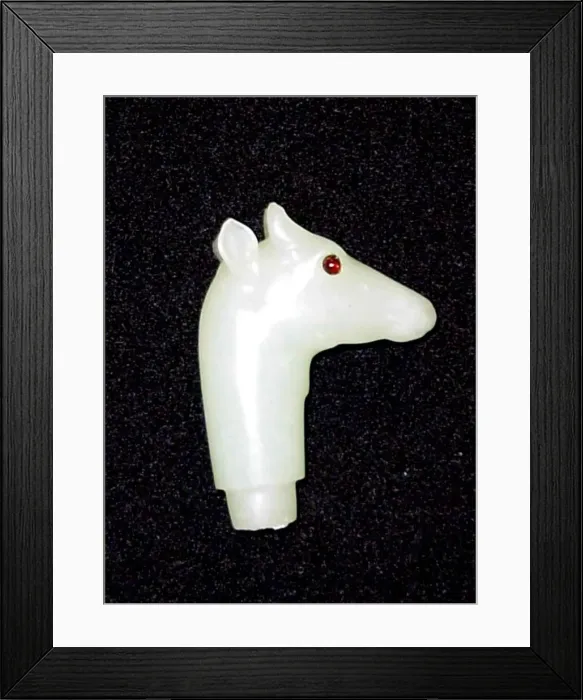Framed Print : Knife Hilt with Deer-Head Pommel, , 18th century. Creator: Unknown Framed Print : Knife Hilt with Deer-Head Pommel, , 18th century. Creator: Unknown