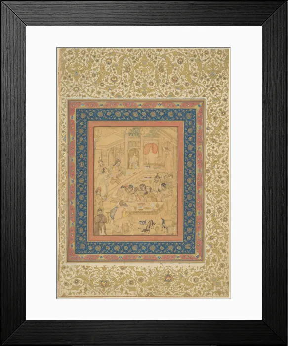 Framed Print : European Banquet Scene, c. 1600. Creator: Unknown Framed Print : European Banquet Scene, c. 1600. Creator: Unknown