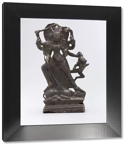 Goddess Durga Slaying the Buffalo Demon, 9th century. Creator: Unknown