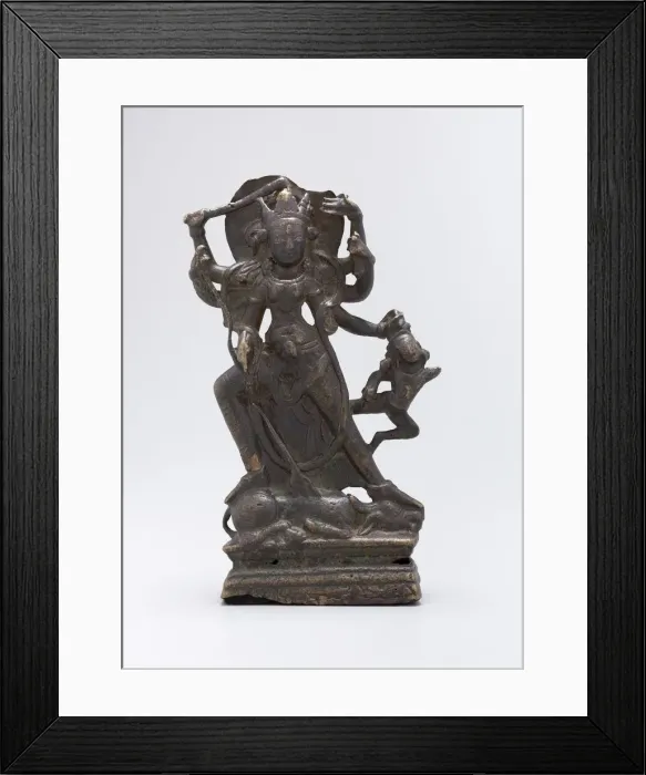 Framed Print : Goddess Durga Slaying the Buffalo Demon, 9th century. Creator: Unknown Framed Print : Goddess Durga Slaying the Buffalo Demon, 9th century. Creator: Unknown