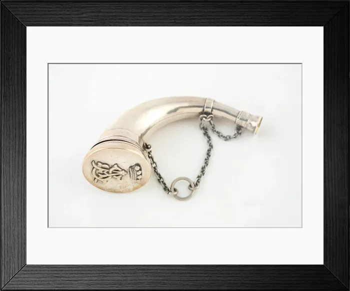 Framed Print : Vinaigrette in the Form of a Hunting Horn, London, c. 1870 / 71. Creator: Unknown Framed Print : Vinaigrette in the Form of a Hunting Horn, London, c. 1870 / 71. Creator: Unknown