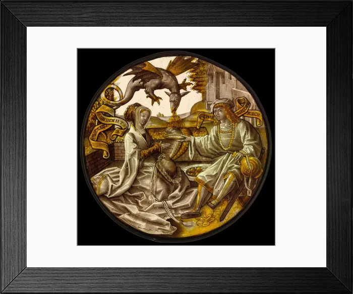 Framed Print : Lovers in a Garden, Netherlands, 1520 / 30. Creator: Unknown Framed Print : Lovers in a Garden, Netherlands, 1520 / 30. Creator: Unknown