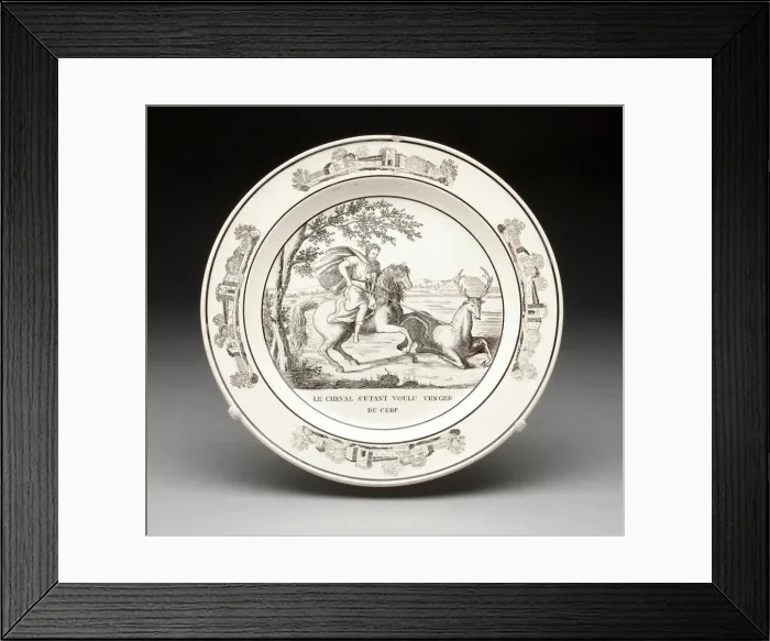 Framed Print : Plate, Montereau, 1800 / 25. Creator: Creil Pottery Framed Print : Plate, Montereau, 1800 / 25. Creator: Creil Pottery