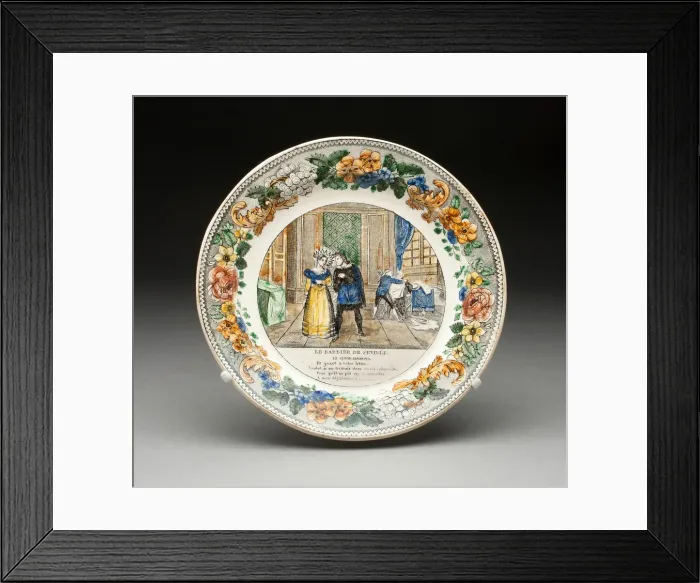 Framed Print : Plate, Montereau, 1825 / 33. Creator: Creil Pottery Framed Print : Plate, Montereau, 1825 / 33. Creator: Creil Pottery
