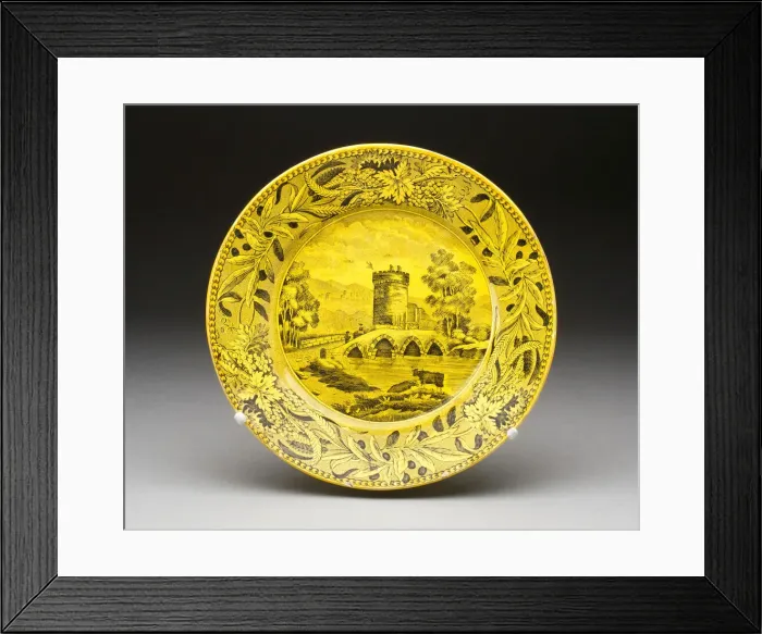 Framed Print : Plate, Montereau, 1840 / 60. Creator: Creil Pottery Framed Print : Plate, Montereau, 1840 / 60. Creator: Creil Pottery
