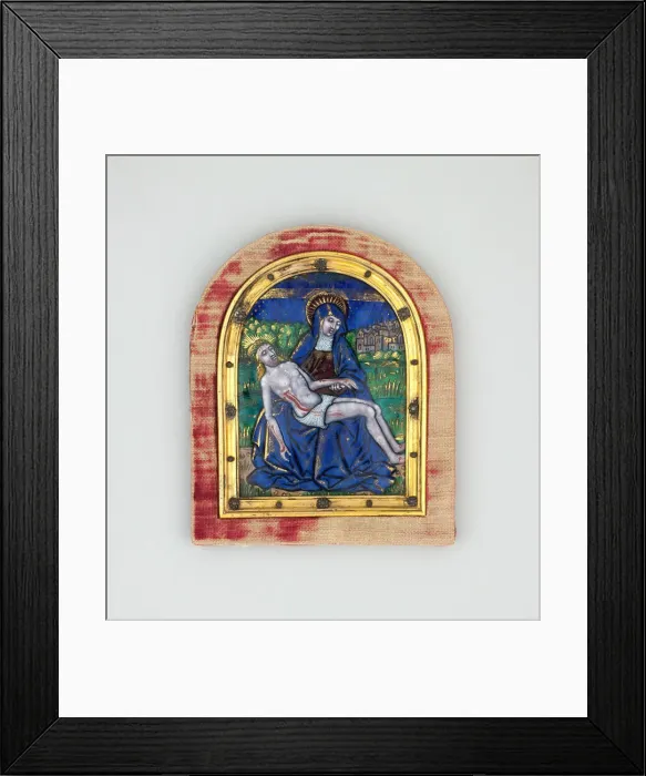 Framed Print : Pieta, Limoges, early 16th century. Creators: Penicaud Workshop, Jesus Christ Framed Print : Pieta, Limoges, early 16th century. Creators: Penicaud Workshop, Jesus Christ