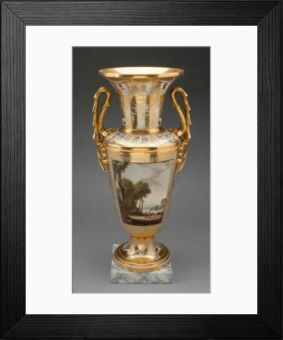 Framed Print : Vase, Paris, c. 1810. Creator: Neppel Porcelain Factory Framed Print : Vase, Paris, c. 1810. Creator: Neppel Porcelain Factory