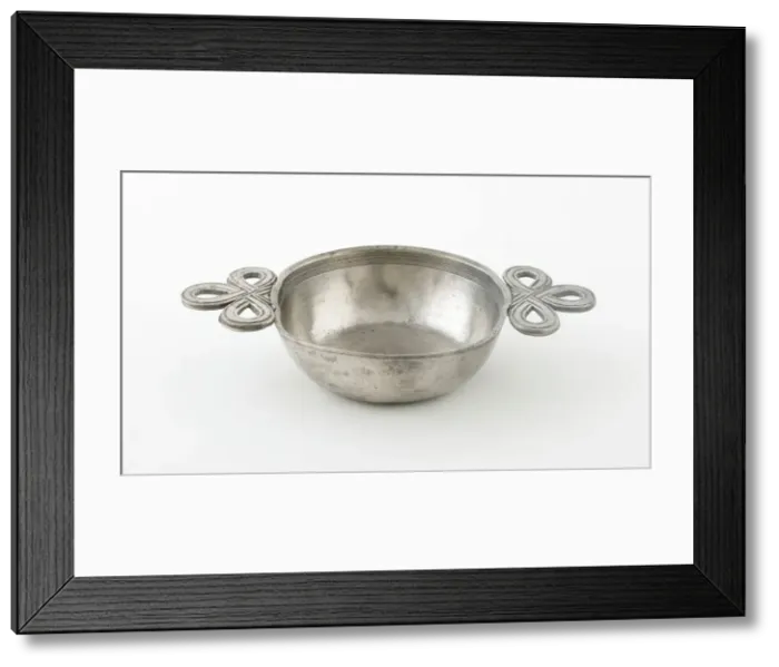 Framed Print : Double Ribbon-Handled Porringer, Netherlands, probably 1786. Creator: Unknown Framed Print : Double Ribbon-Handled Porringer, Netherlands, probably 1786. Creator: Unknown
