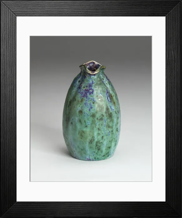 Framed Print : Vase with Pinched Neck, France, c. 1900. Creator: Pierre-Adrien Dalpayrat Framed Print : Vase with Pinched Neck, France, c. 1900. Creator: Pierre-Adrien Dalpayrat