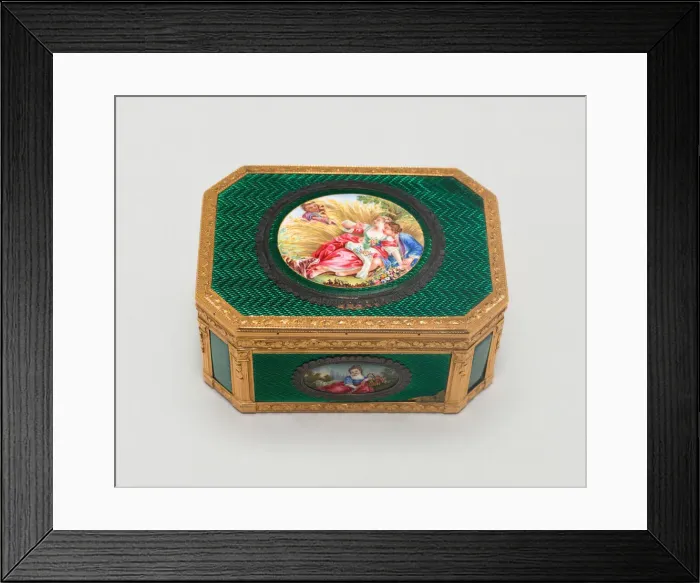 Framed Print : Gold Box, France, 1770. Creator: Pierre Francois Drais Framed Print : Gold Box, France, 1770. Creator: Pierre Francois Drais