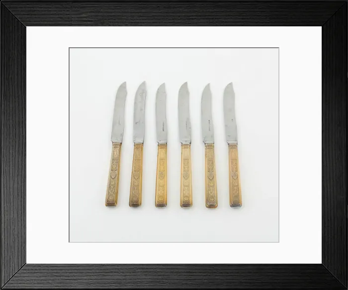Framed Print : Set of Dessert Knives (10), Paris, 1789 / 1820. Creators: Martin-Guillaume Biennais Framed Print : Set of Dessert Knives (10), Paris, 1789 / 1820. Creators: Martin-Guillaume Biennais