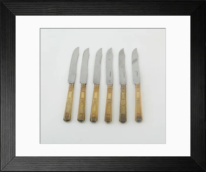 Framed Print : Set of Dinner Knives (10), Paris, 1789 / 1820. Creators: Martin-Guillaume Biennais Framed Print : Set of Dinner Knives (10), Paris, 1789 / 1820. Creators: Martin-Guillaume Biennais