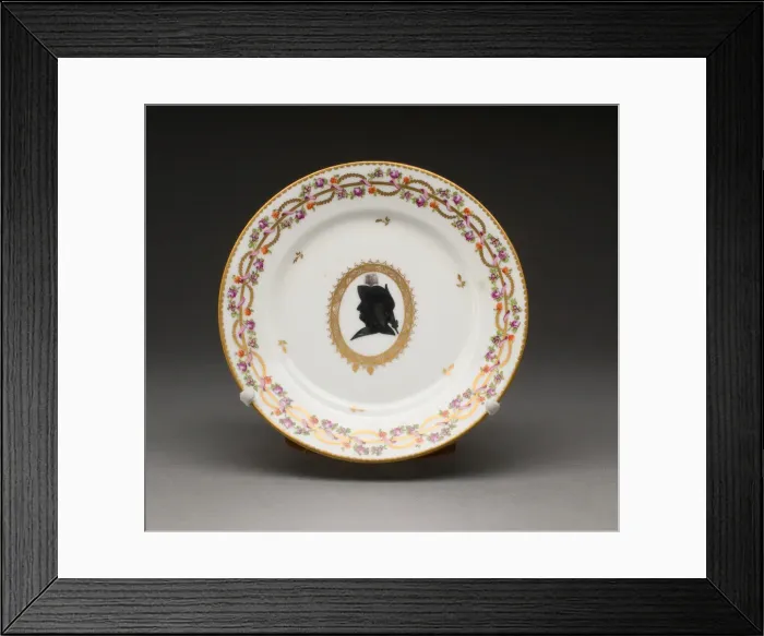 Framed Print : Saucer, Nyon, c. 1800. Creator: Nyon Porcelain Factory Framed Print : Saucer, Nyon, c. 1800. Creator: Nyon Porcelain Factory