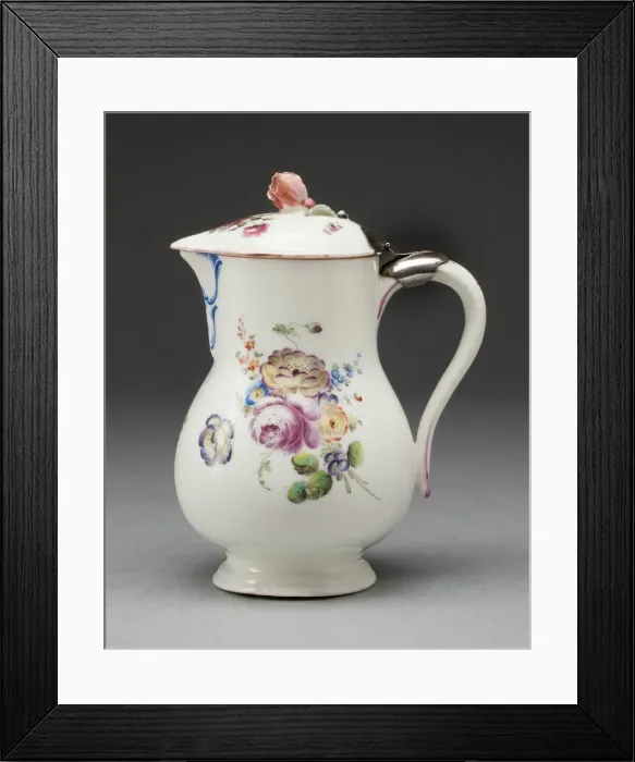 Framed Print : Milk Jug, Mennecy, 1750-60. Creator: Mennecy Porcelain Factory Framed Print : Milk Jug, Mennecy, 1750-60. Creator: Mennecy Porcelain Factory